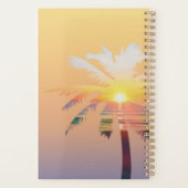 Palm Tree Sunrise Planificateur personnalisé (Dos)