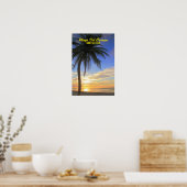 Palm Tree Sunrise Playa Del Carmen Poster du Mexiq (Cuisine)