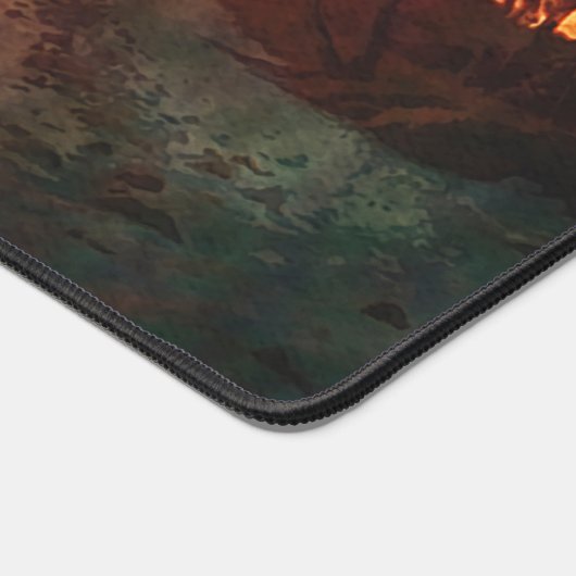 Palm Tree Sunset Beach Desk Mat (Coin)