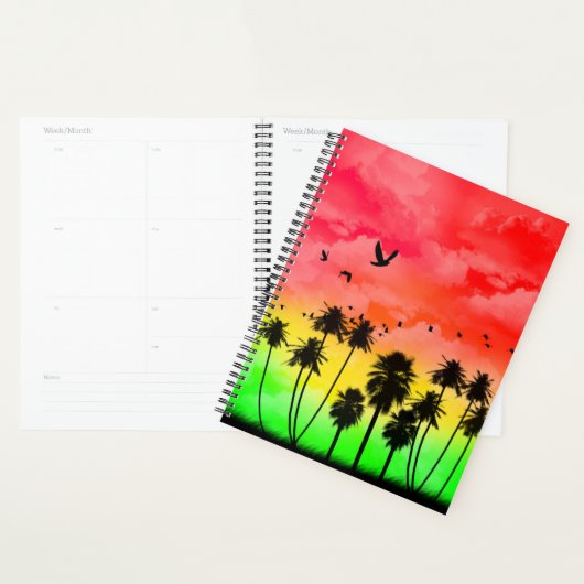 Palm Tree Sunset Design - Planificateur (Devant avec enveloppe)