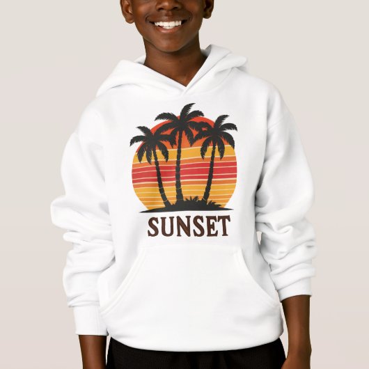 Palm Tree Sunset Retro esthetisch (Voorkant)