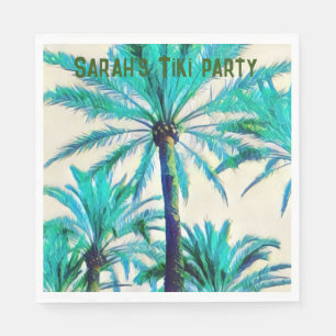 palm tree tiki party napkins servet