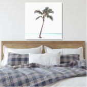 Palm Tree Tropical Coastal Summer Canvas Pr (Insitu (Slaapkamer))