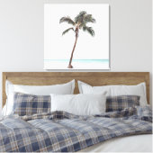 Palm Tree Tropical Coastal Summer Canvas Pr Afdruk (Insitu (Slaapkamer))