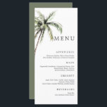 Palm Tree Tropical | Menu Serif Mariage minimal<br><div class="desc">Plages de sable et brise chaude sont ce que ce design est tout. Célébrez votre thème de mariage tropical avec notre design simple et minimal de palmiers. Ce design est entièrement personnalisable et dispose de beaux palmiers aquarelles et typographie serif - si vous êtes à la recherche de lignes droites,...</div>