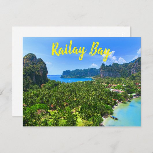 Palm Tree Tropical Thailand Island Bay Briefkaart (Voorkant / Achterkant)