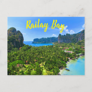 Palm Tree Tropical Thailand Island Bay Briefkaart