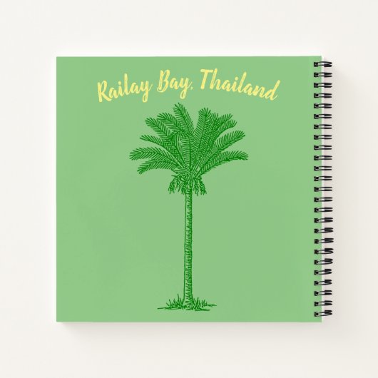 Palm Tree Tropical Thailand Island Bay Notitieboek (Achterkant)