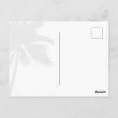 Palm Tree Typografie Zwart Wit Save the Date Briefkaart (Achterkant)