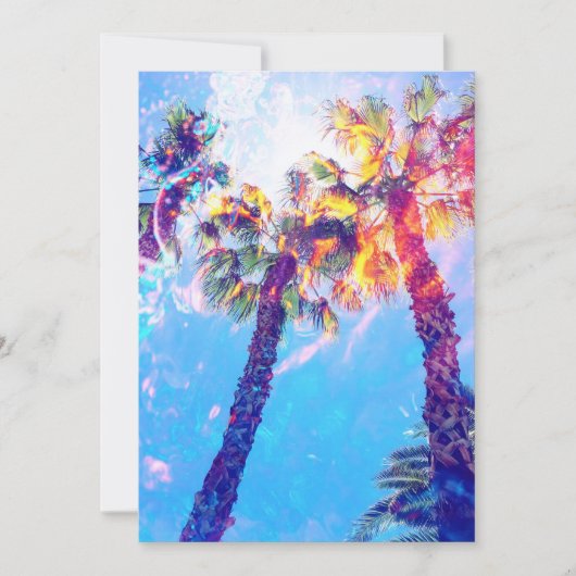 Palm Tree-uitnodiging, Notecard, Briefpapier Kaart (Voorkant)