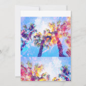 Palm Tree-uitnodiging, Notecard, Briefpapier Kaart (Achterkant)