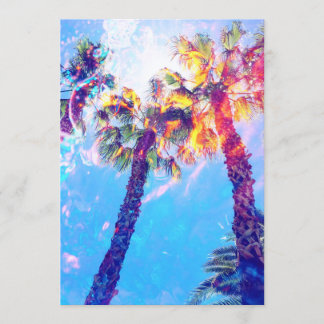 Palm Tree-uitnodiging, Notecard, Briefpapier Kaart