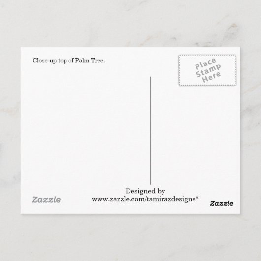 Palm Tree Vakantie Groeten Briefkaart (Achterkant)