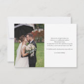 Palm Tree Waterverf Foto Bruiloft Bedankkaart (Achterkant)