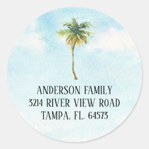 Palm Tree We hebben nieuwe adreslabel Sticker verp