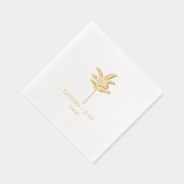 Palm Tree Wedding Folie Servetten (Rechts)