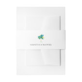 Palm Tree Wedding Invitation Belly Band Uitnodigingen Wikkel (Voorkant Voorbeeld)