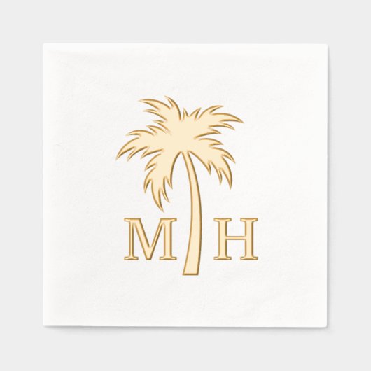 Palm Tree Wedding Monogram (Recto)