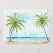 Palm Tree Wedding-uitnodiging Kaart (Achterkant)