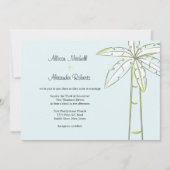 Palm Tree Wedding-uitnodiging Kaart (Voorkant)