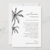 Palm Tree Wedding Welkomstbrief reisschema Kaart (Voorkant)
