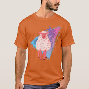 Palm Trees 90s Vaporwave Art Boerderij Animal Farm T-shirt
