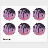 Palm Trees against Sky Ronde Sticker (Vel)