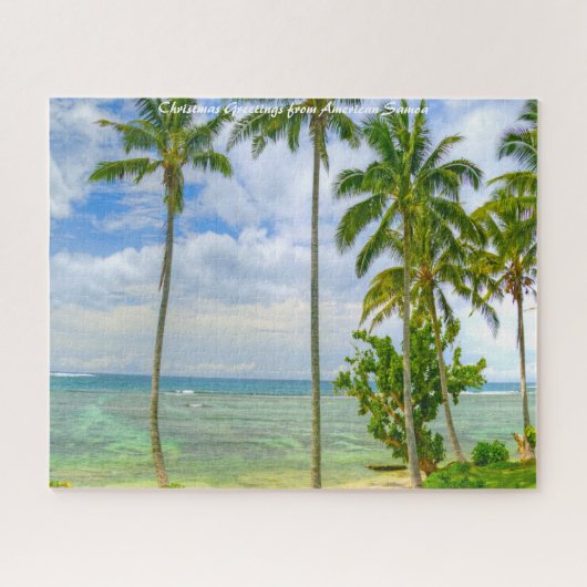 Palm Trees American Samoa.kerstcadeautjes Legpuzzel (Horizontaal)