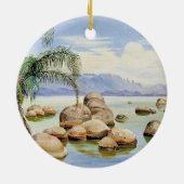 Palm Trees and Boulders, Bay of Rio, Keramisch Ornament (Achterkant)