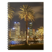 Palm Trees and CBD at Night, Sydney, New South Notitieboek (Voorkant)