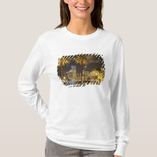 Palm Trees and CBD at Night, Sydney, New South T-shirt