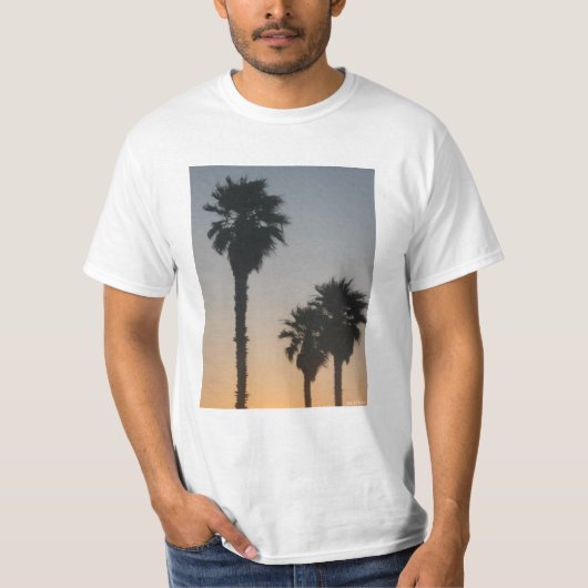 Palm Trees At Sunset T-shirt (Voorkant)