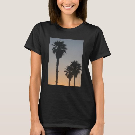 Palm Trees At Sunset T-shirt (Voorkant)