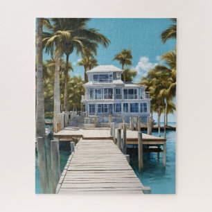 Palm Trees Bateau Dock Puzzle