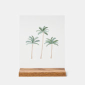 Palm Trees Beach Art Acryl Bord (Voorkant)