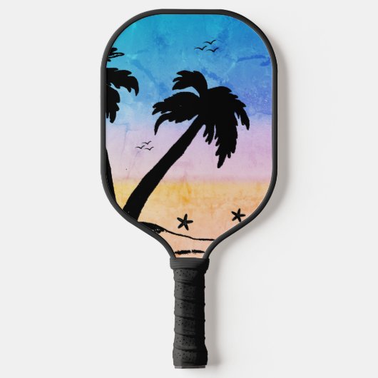 Palm Trees Beach B Pickleball Paddle (Voorkant)
