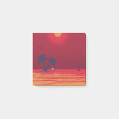 Palm Trees Beach Blazing Sunset Post-it® Notes (Voorkant)