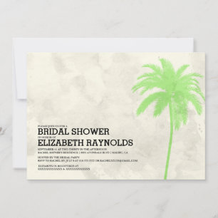 Palm Trees Beach Bridal Showvous Invitations