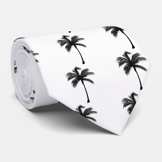 Palm Trees Beach Life Stropdas. Stropdas (Opgerold)