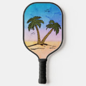 Palm Trees Beach Pickleball Paddle (Achterkant)