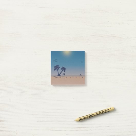 Palm Trees Beach Post-it® Notes (Op bureau)