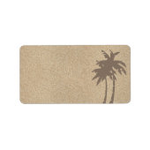 Palm Trees & Beach Sand Address Label (Voorkant)