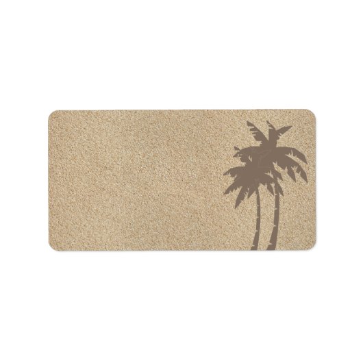 Palm Trees & Beach Sand Address Label (Voorkant)