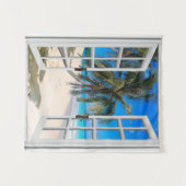 Palm Trees Beach Thleed Wall Hanging Wandkleed (Voorkant (horizontaal))