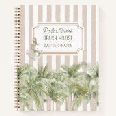 Palm Trees Beige Beach House Livre d'or (Devant)