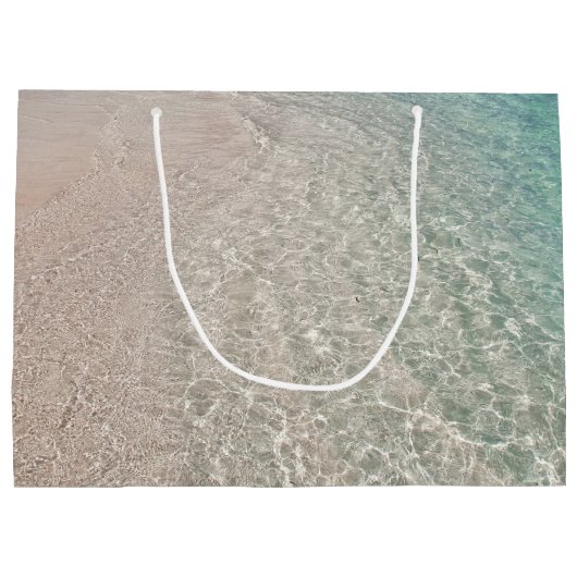 Palm Trees Bestemming Bruiloft Welkom Papieren Zak Large Cadeautasje (Achterkant)