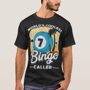 Palm Trees Bingo Caller Bingo Player Funny Tropica T-shirt