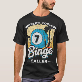 Palm Trees Bingo Caller Bingo Player Funny Tropica T-shirt