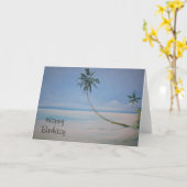 Palm Trees Bonne Carte Anniversaire (Fleur jaune)