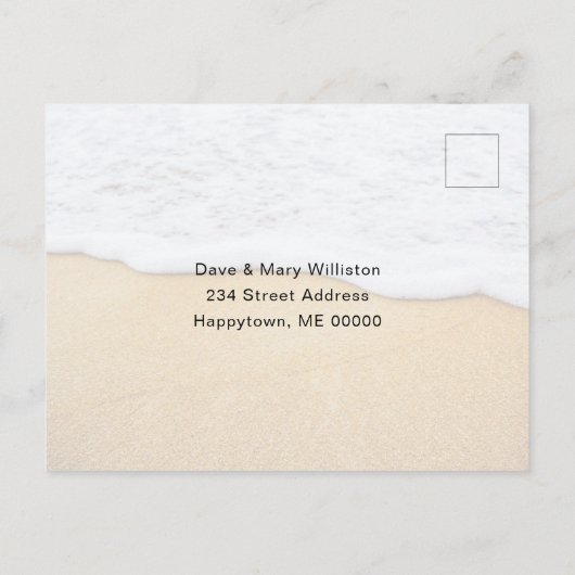 Palm Trees Bright Aqua Warm Kerstmis Briefkaart (Achterkant)